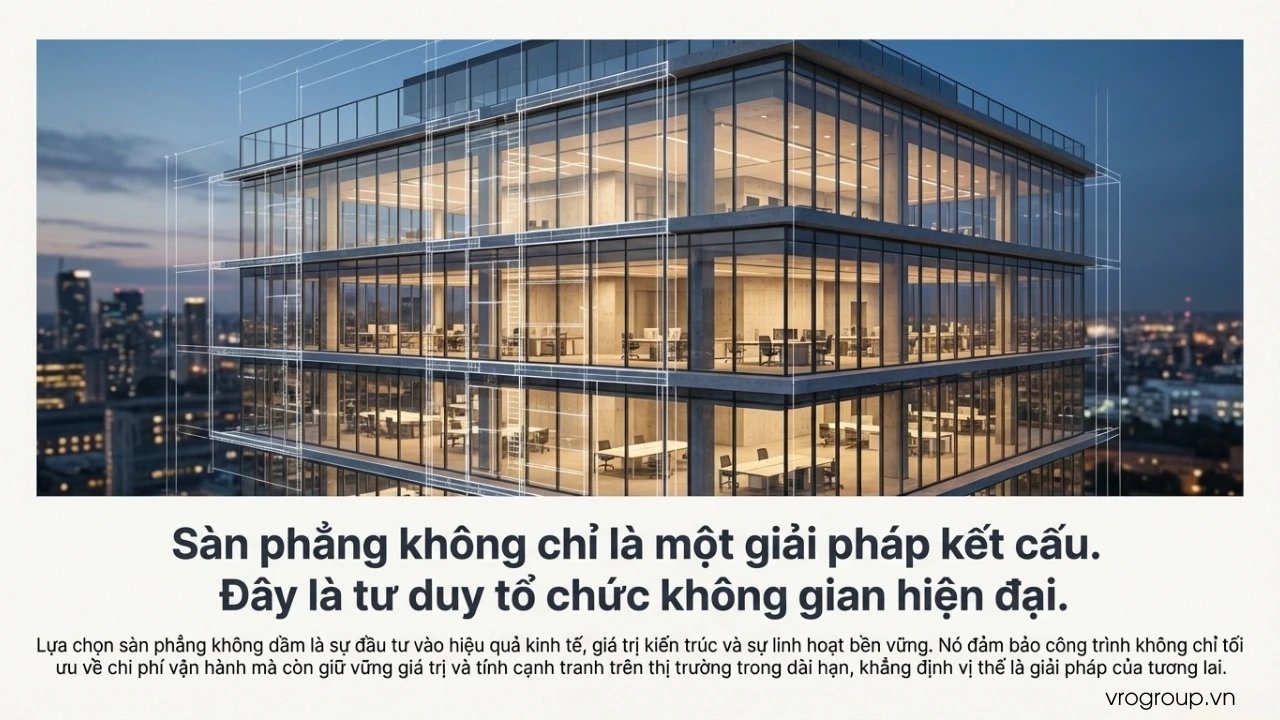 Sàn phẳng thể hiện tư duy tổ chức không gian hiện đại, linh hoạt và tối ưu công năng sử dụng.