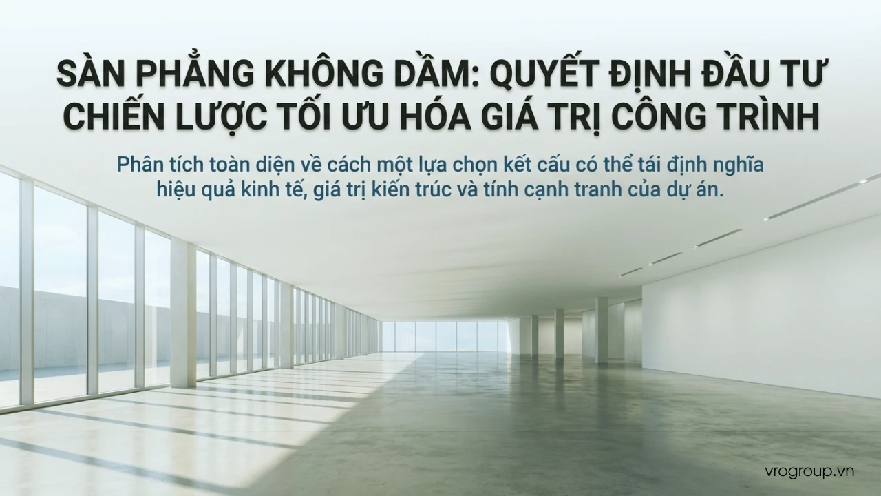 Sàn phẳng dầm chìm – giải pháp kết cấu hiện đại giúp tối ưu không gian, chi phí và hiệu quả khai thác công trình.