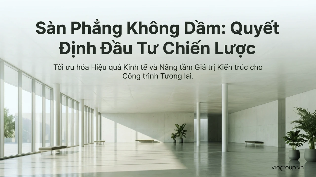 Sàn phẳng dầm chìm – giải pháp kết cấu hiện đại giúp tối ưu không gian, chi phí và hiệu quả khai thác công trình.