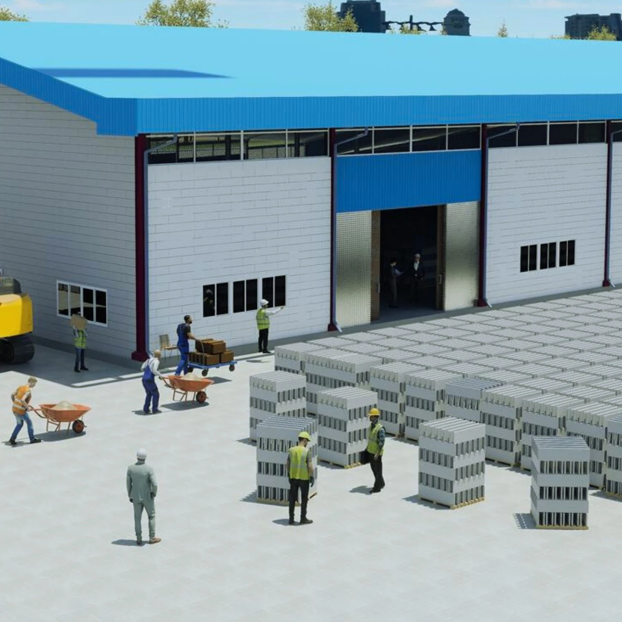 Dây chuyền sản xuất gạch Lego, gạch Block, gạch lát mái VRO thông minh, chi phí thấp, hiệu quả cao