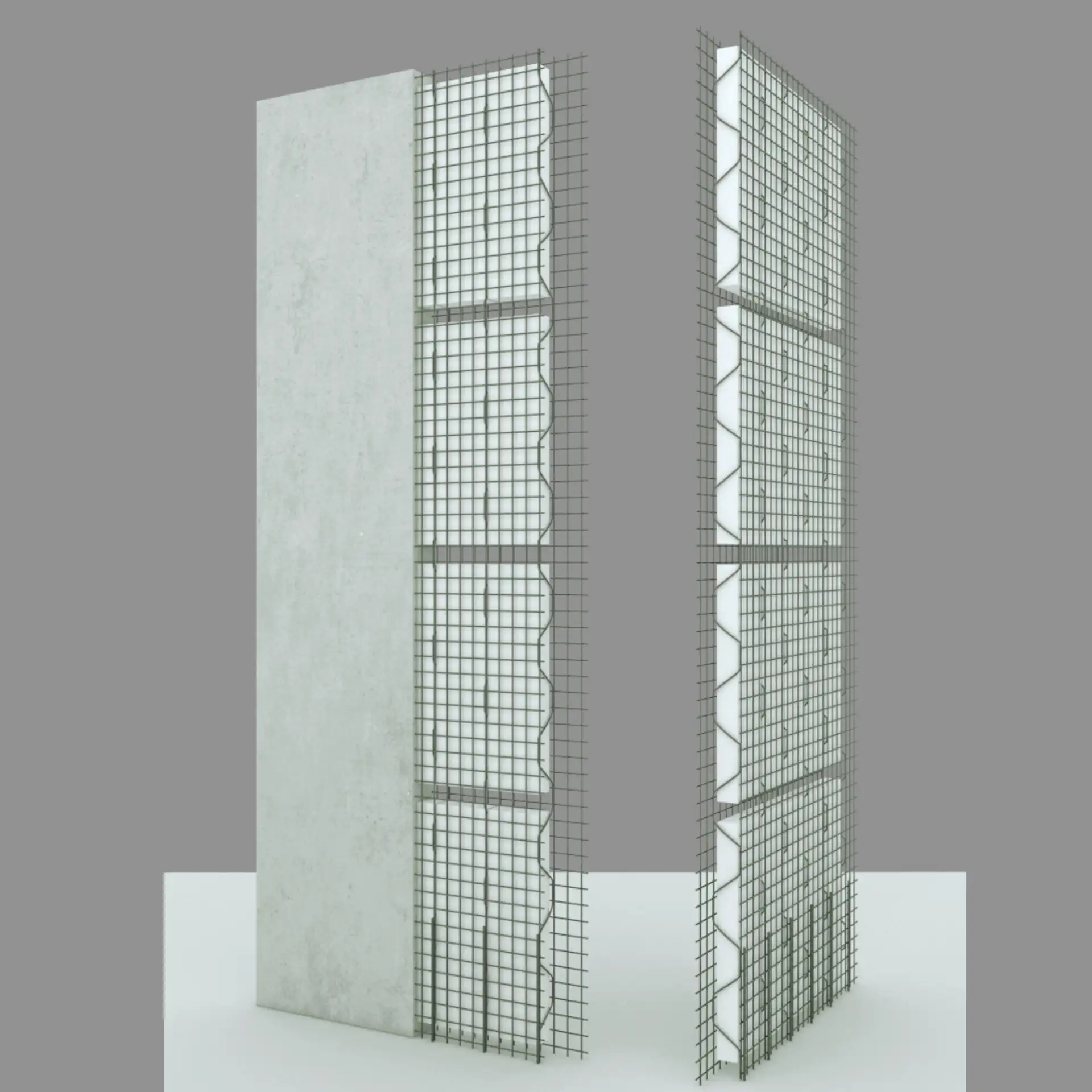 Tấm panel 3D tạo tường beton lõi xốp VRO, cách âm cách nhiệt, chịu lực cao, chống ẩm, chống thấm, chống nứt, thi công nhanh
